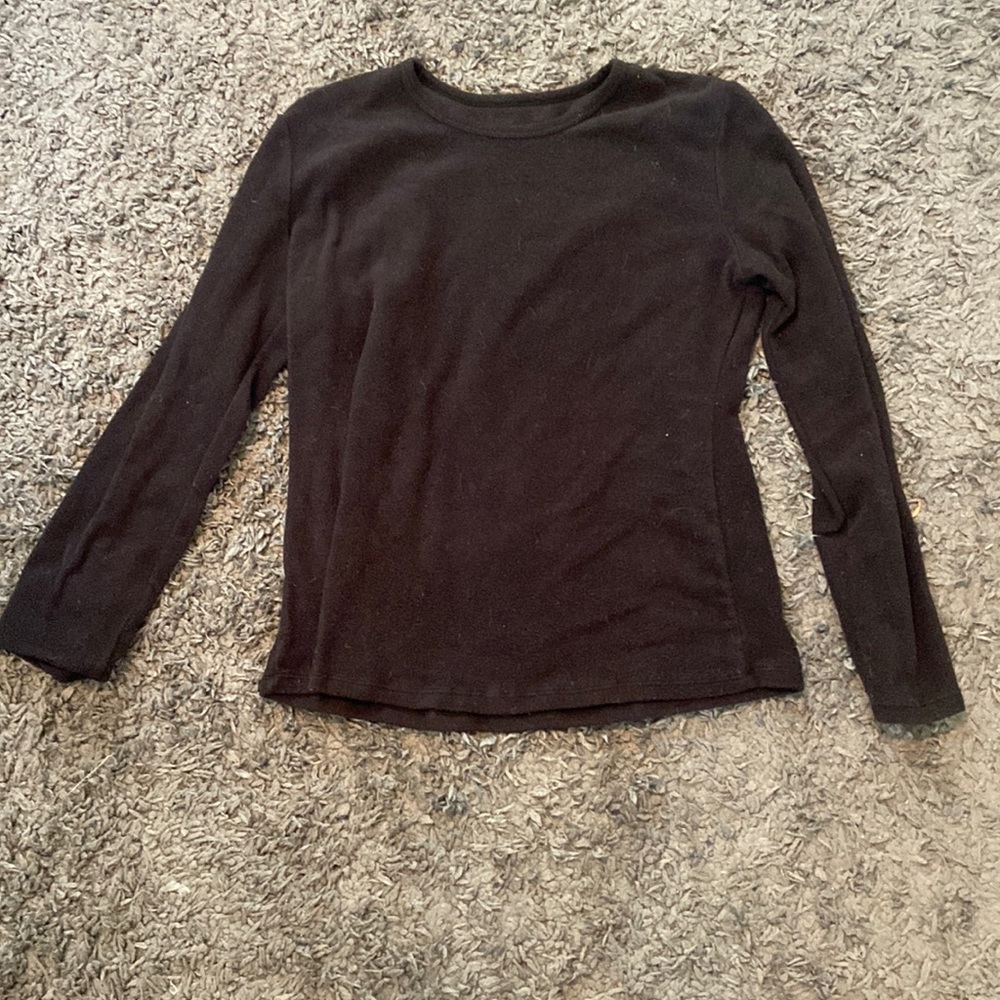 Cuddl Duds black fleece wear shirt